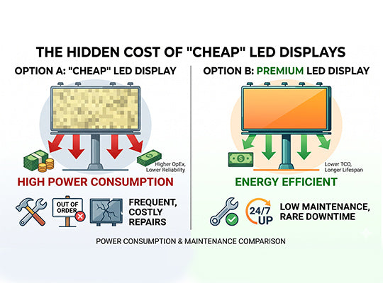 The Hidden Cost of "Cheap" LED Displays: Power Consumption & Maintenance