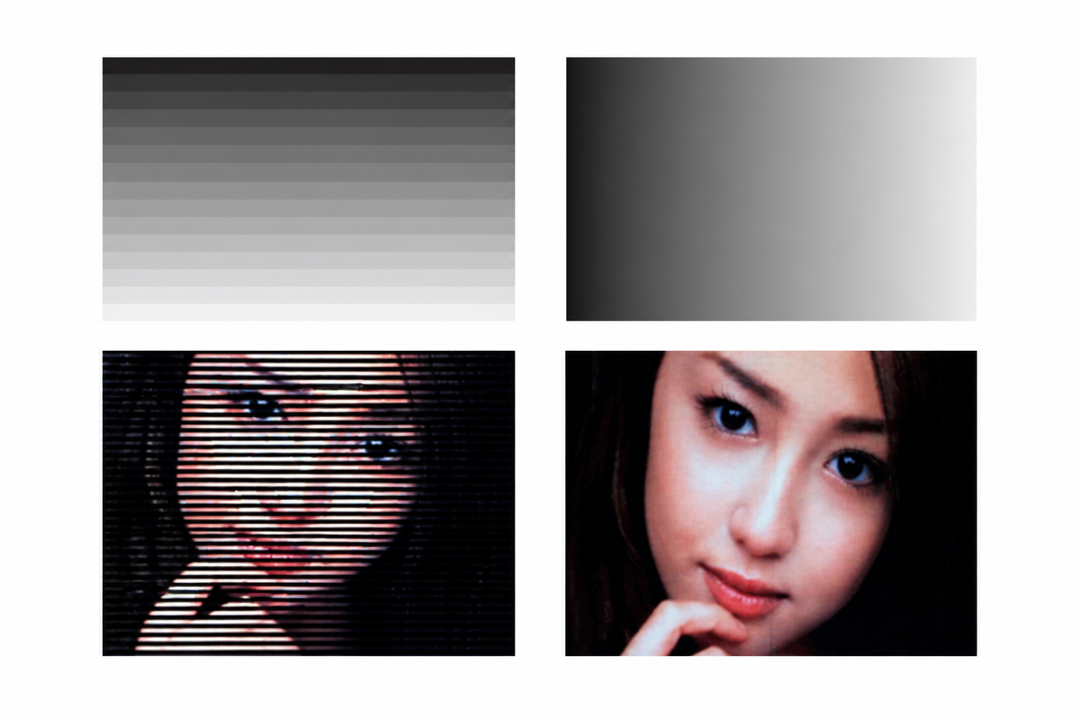 Jupiter grayscale and camera performance comparison grid