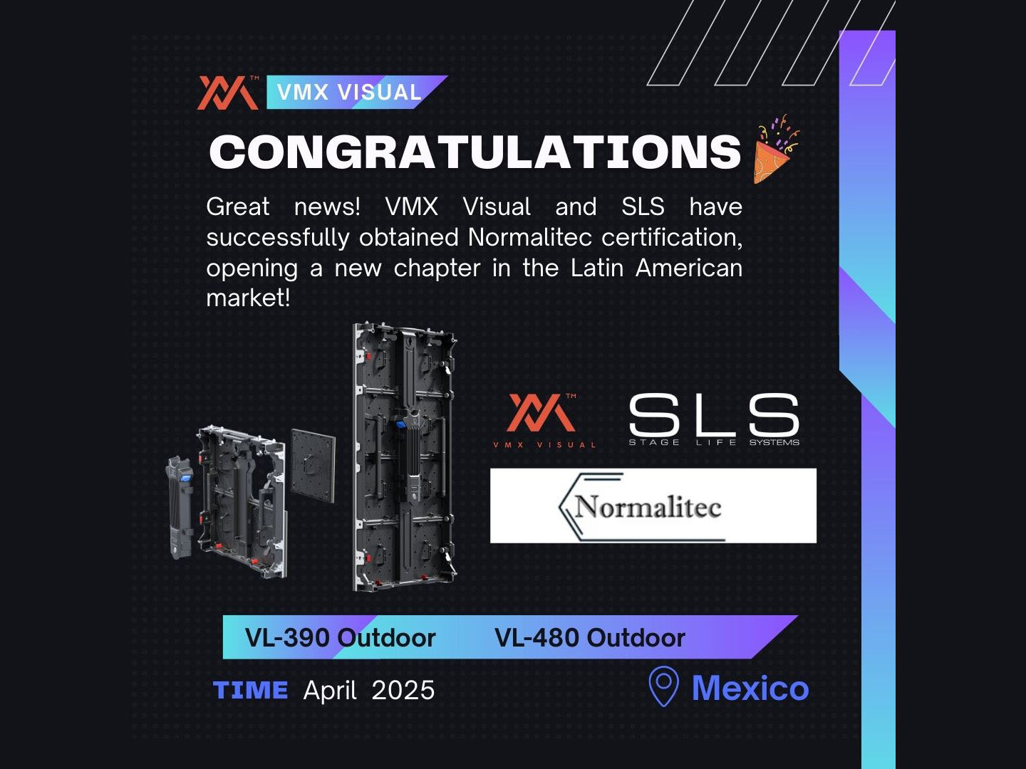 VMX VISUAL and SLS Achieve Normalitec Certification: A New Chapter in the Latin American Market