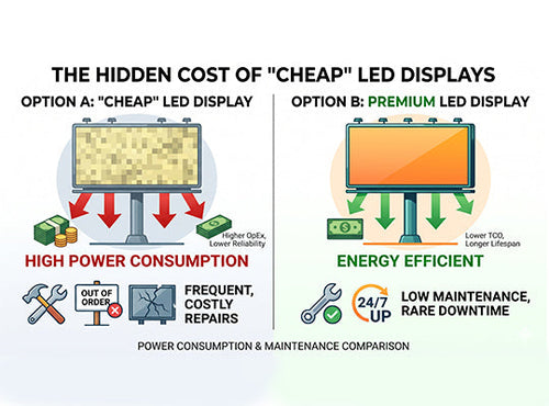 The Real Cost of Cheap LED Displays: 5-Year TCO Analysis | VMX Visual