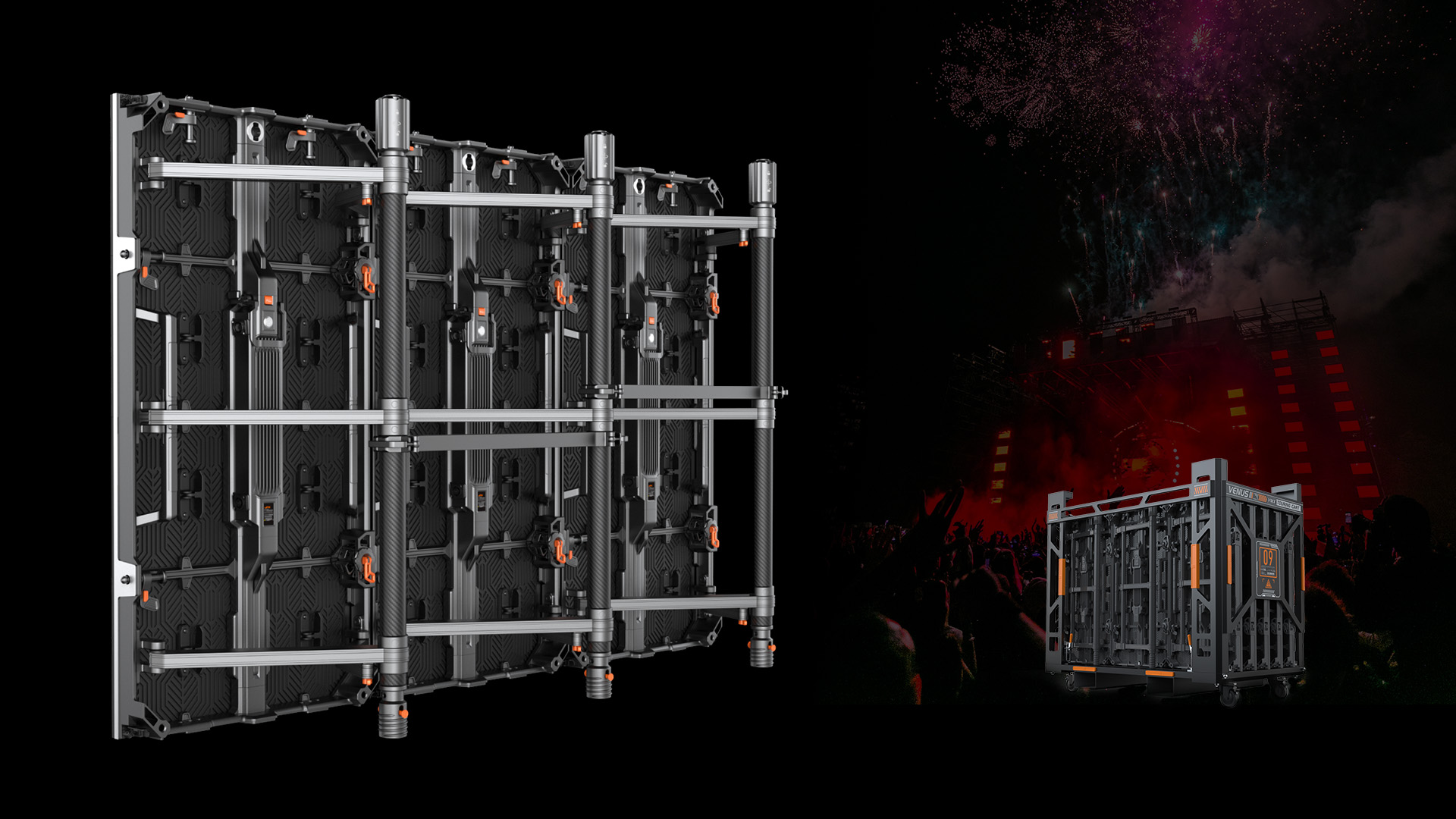 WIND-LOAD RESISTANT LED SOLUTION FOR RENTAL AND TOURING APPLICATION