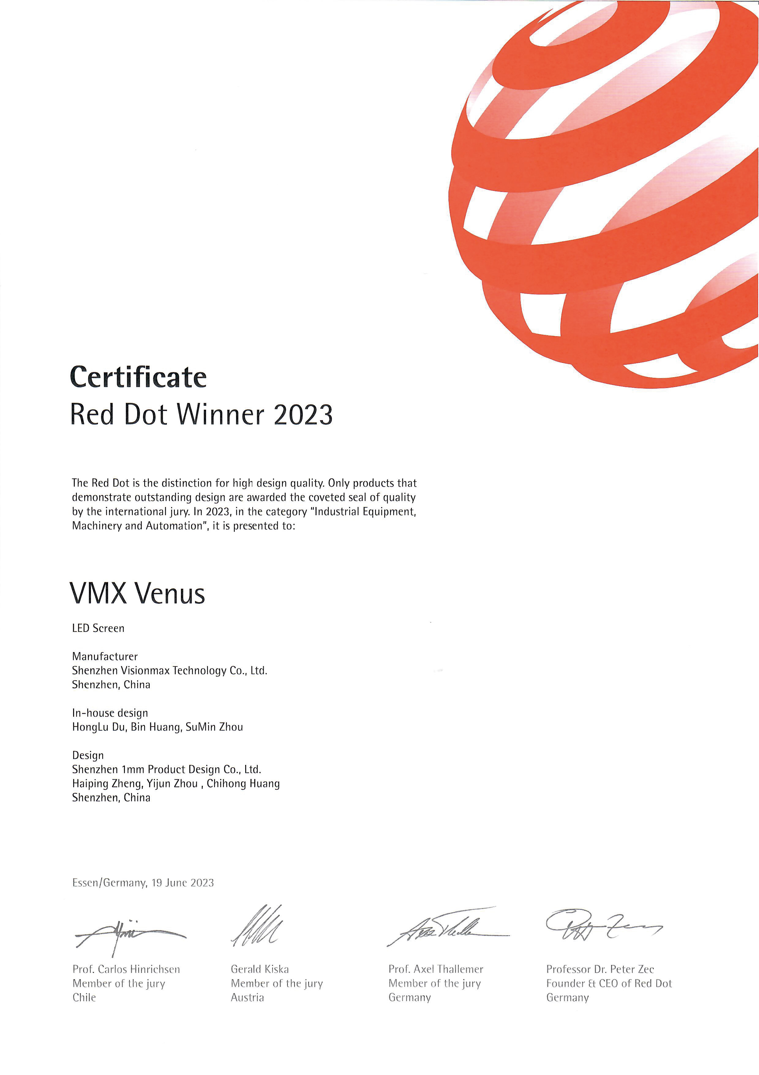Red Dot Winner 2023 - VN Series